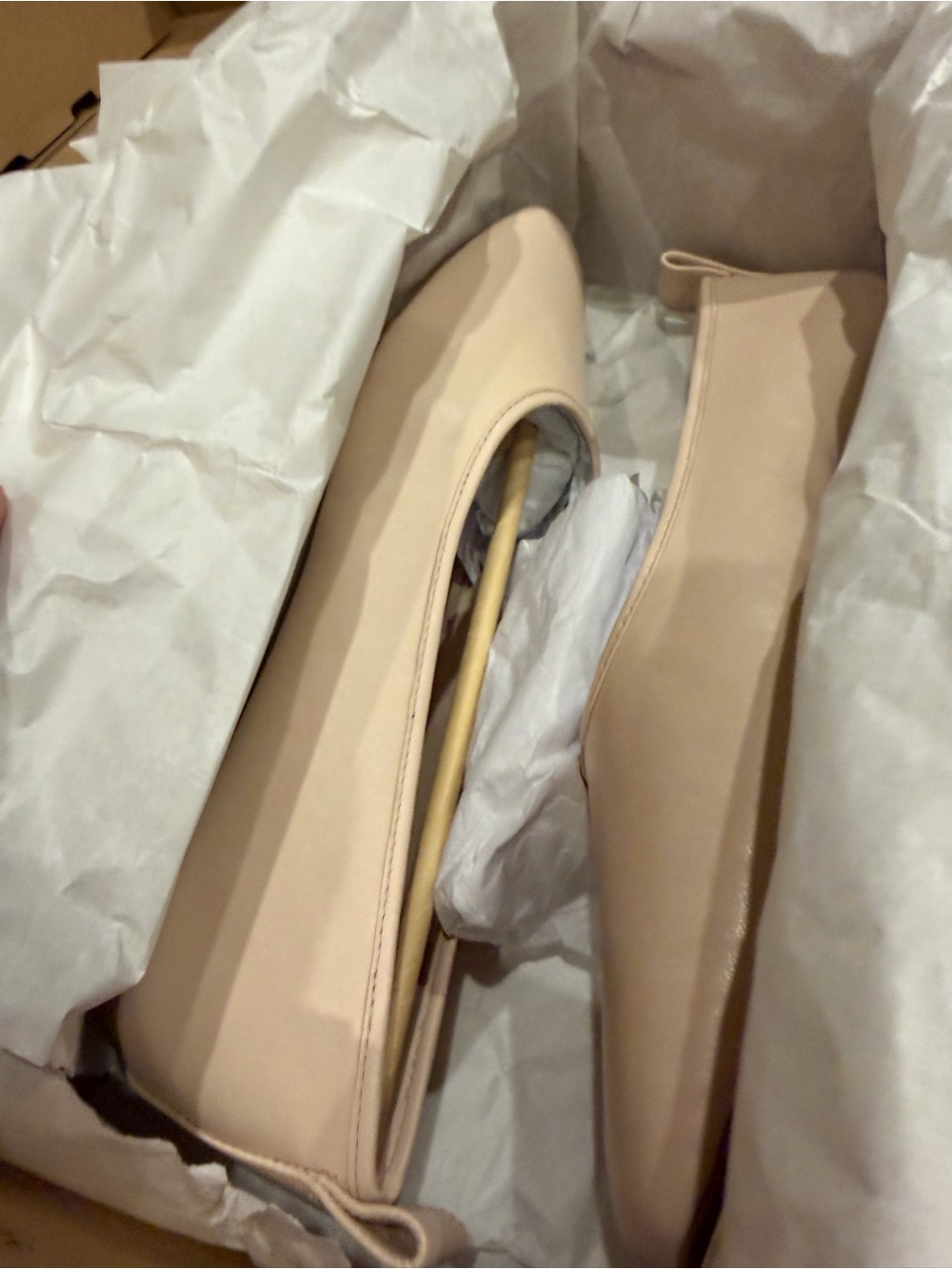 Vince Blush Leather Vivian Ballet Flats - Picture 9 of 11